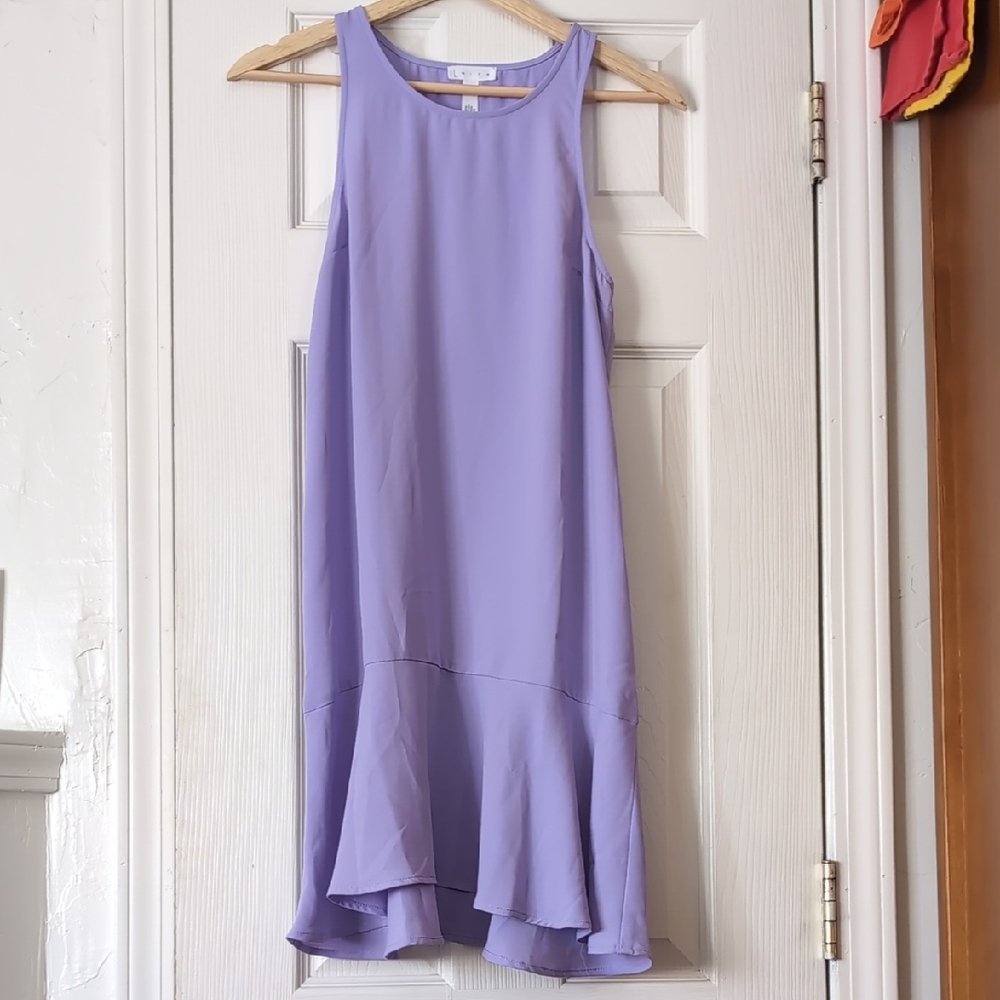 Leith Lavender Sleeveless Ruffle Dress